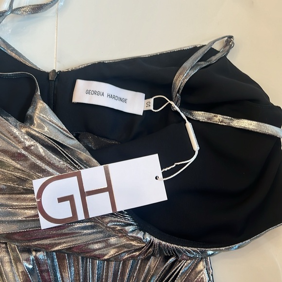 NWT Georgia Hardinge Dazed Dress Metallic Size 10 - Picture 2 of 3